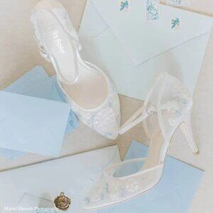 NEW!!! Bella Belle VIOLA Wedding Bridal Shoes Heels US Size 9 IVORY Brand New!